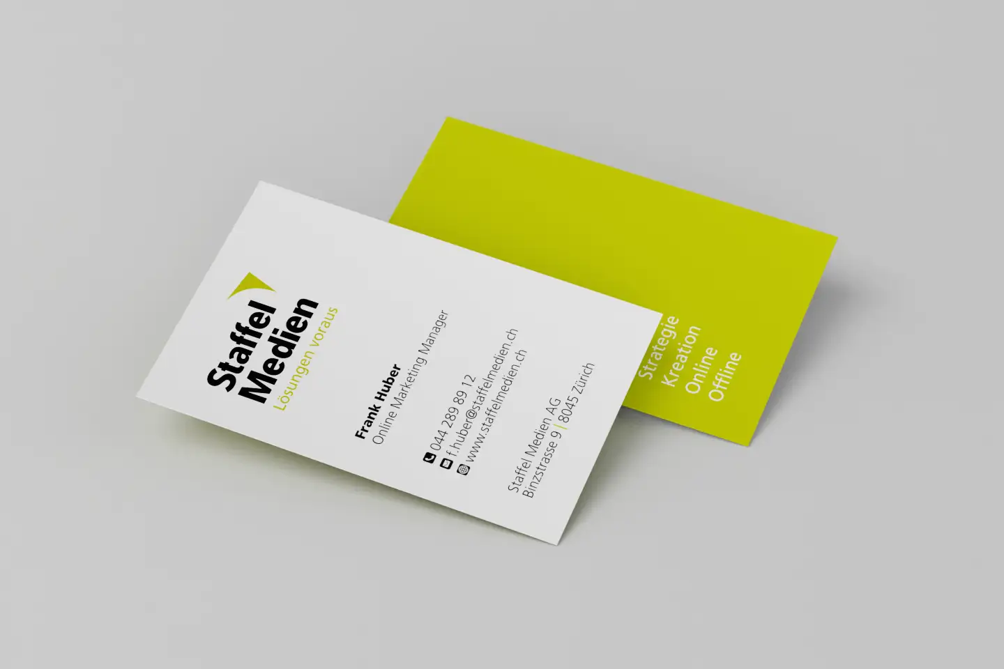 Staffel Medien AG Business cards Frank