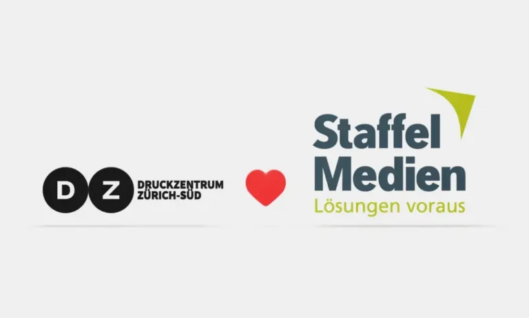 Logo von Druckzentrum und Staffel Medien AG - zusammen stark am Markt