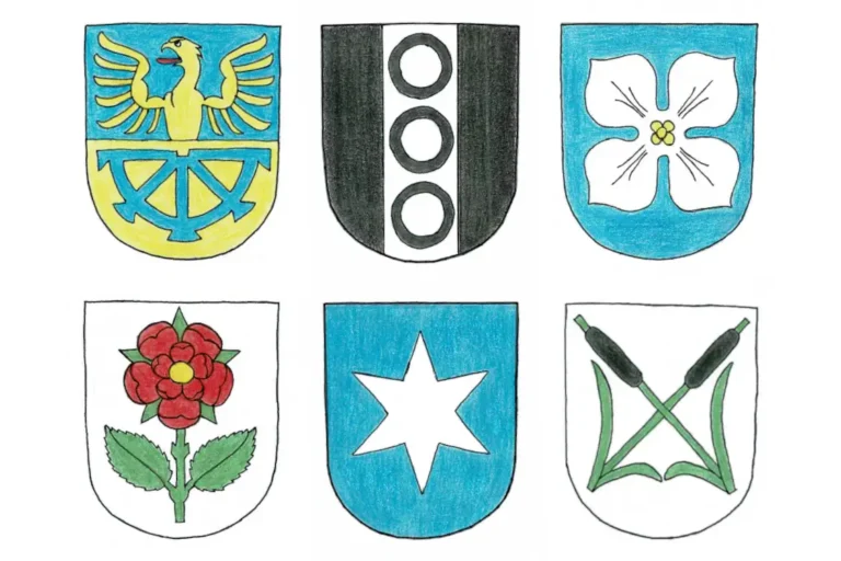 Wappen: unteres linkes Zürichseeufer und Sihltal (Adliswil, Langnau am Albis, Kilchberg, Rüschlikon, Oberrieden, Thalwil)