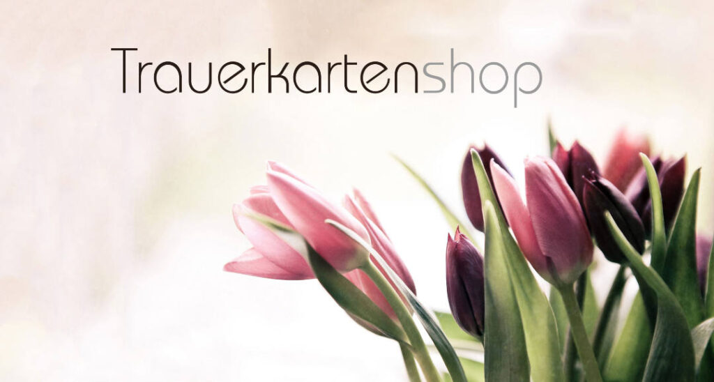 Trauerkartenshop mit Blumen